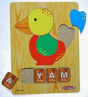 Mainan Edukatif BINTANGTOYS 630: Puzzle Baca Ayam